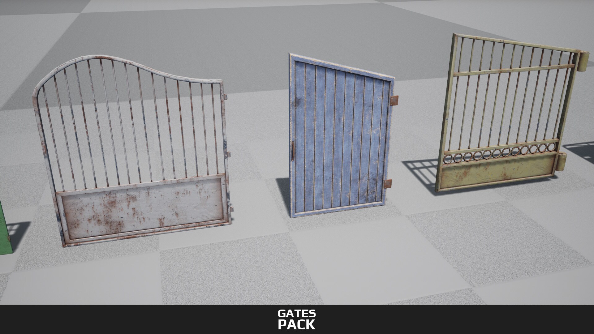 Gates Pack Old Industrial Gate (Rusty) in Props UE Marketplace